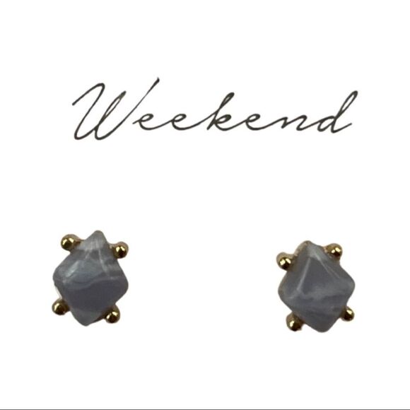 Kevia Smokey Quartz & Gold Mixed Earring Set - 5 pairs - New in Box - Picture 7 of 8